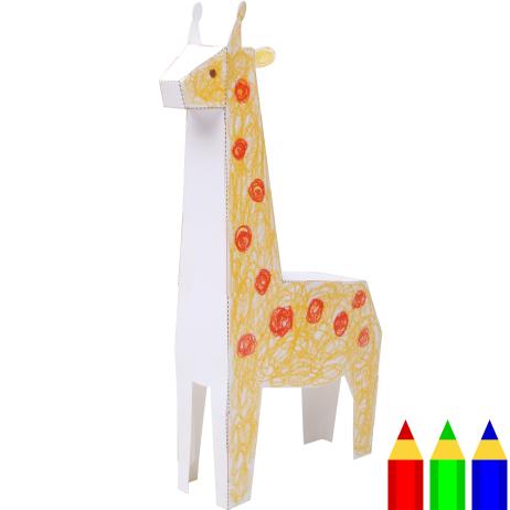 绘制纸模型 : 长颈鹿